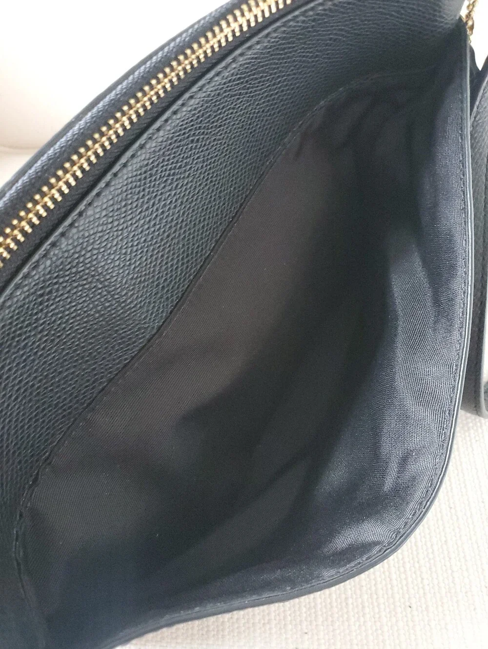 Coach black leather